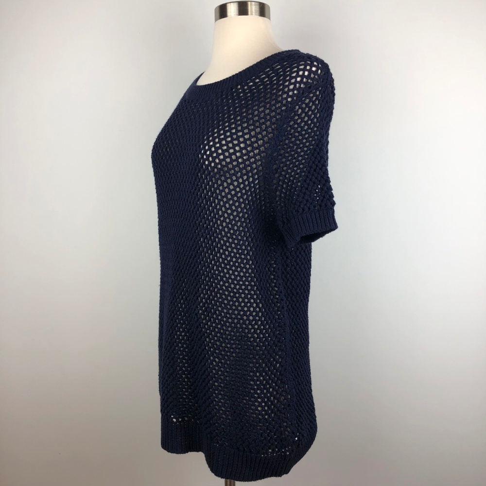GAP Open‎ Stitch Navy Sweater Pullover Knit Top - Picture 3 of 10